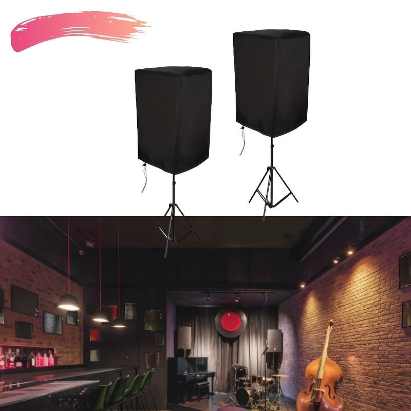 2 Pezzi Copertura Altoparlante, Adatta per Protezione Audio Domestica e da Esterno, Un Must per gli Amanti della Musica, Tessuto Oxford Nero (solo copertina)