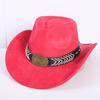 Beliebter europäischer und amerikanischer klassischer Wildleder Western Cowboyhut für Herren und Damen Mode LO Stil Herzförmiger Cowboyhut
