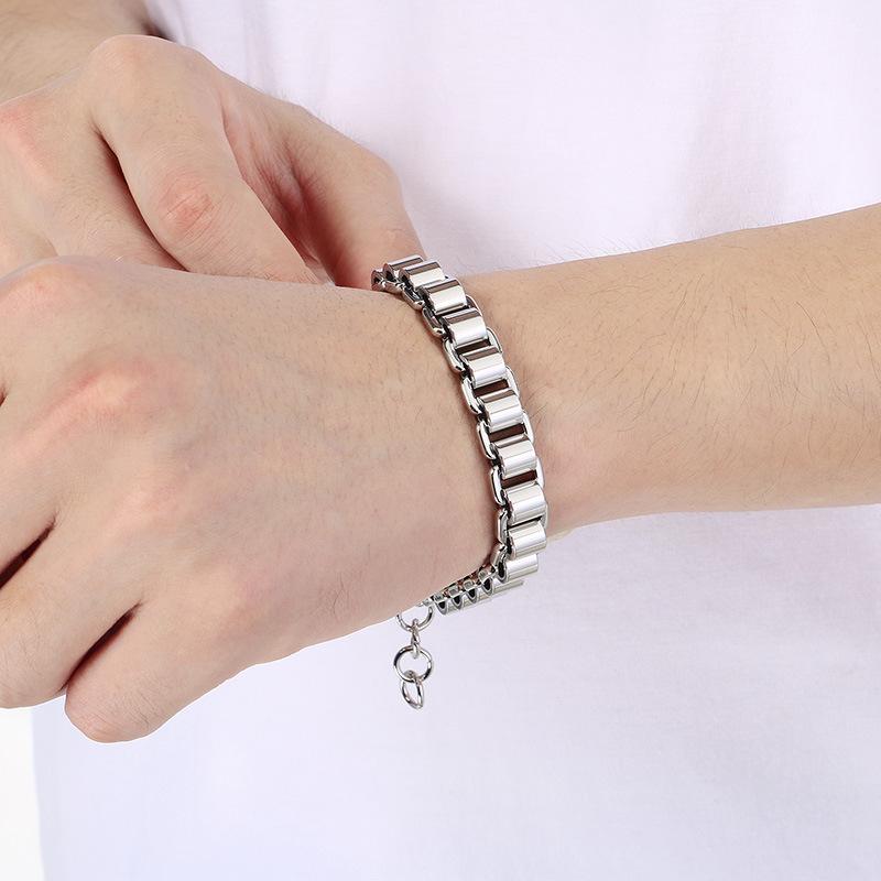 

2025 Мода Ручная работа Цепь Пара Ручная работа Ювелирные изделия Универсальный Персонализированный Бамбуковый Ремешок Цепь Мужской Браслет 22CM