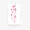 Sweet Cool Pink Love Tattoo Sticker Waterproof Long-Lasting Female Butterfly Star Cross Arm Sticker
