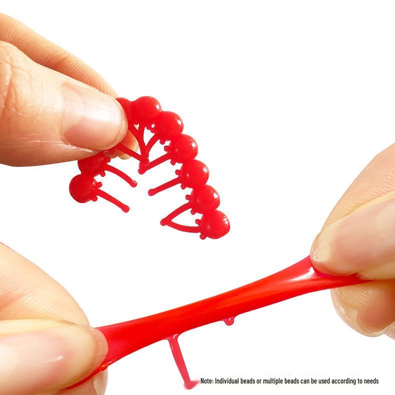Dynamic Red Worm Scent Soft Beads - Floating Lure for Wild Bottom Fishing and Crucian Carp