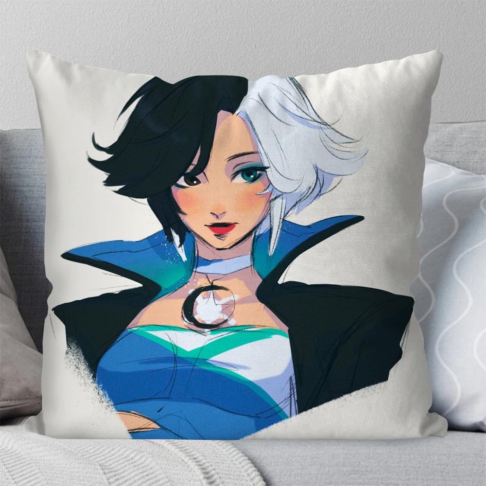 Luna S-Snow Game M-Marvel Rivals Pillow Case Square Pillow Bedroom Sofa Leisure Comfort CushionLiving Room Home Decoration 40X40