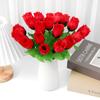 10Pcs Rose Artificial Flowers Bouquet 30CM Red Fake Flowers for Home Decor Wedding Marriage Decoration Garland Gifts Accessories