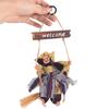 Halloween Horror Witch Doll Hanging Ornaments Flying Witch with Broom Pendant Halloween Party Decoration for Home DIY Wreath