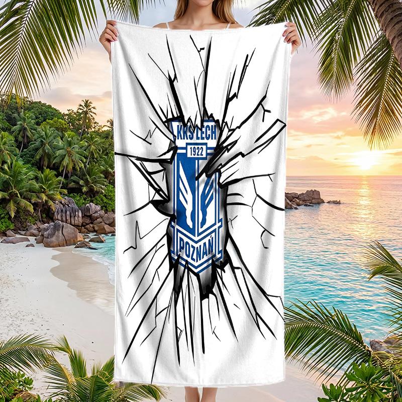 Lech Poznan Beach Towel Soft Microfiber Summer Towel Quick Dry Absorbent Towel for Beach Swimming Pool Travel