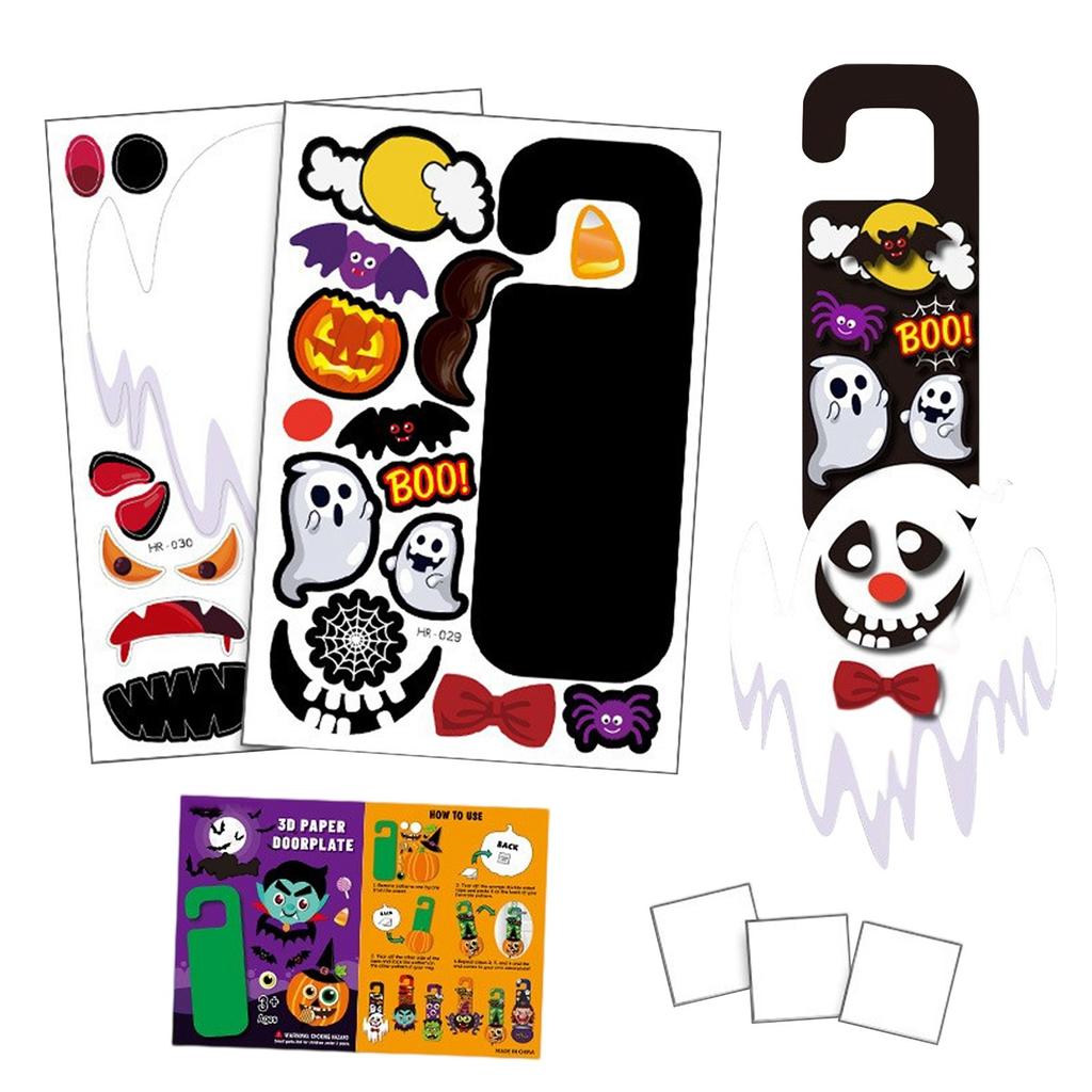 DIY Children's Cartoon Halloween Decorative Door Stickers, Festival Pumpkin Festival Game Set .