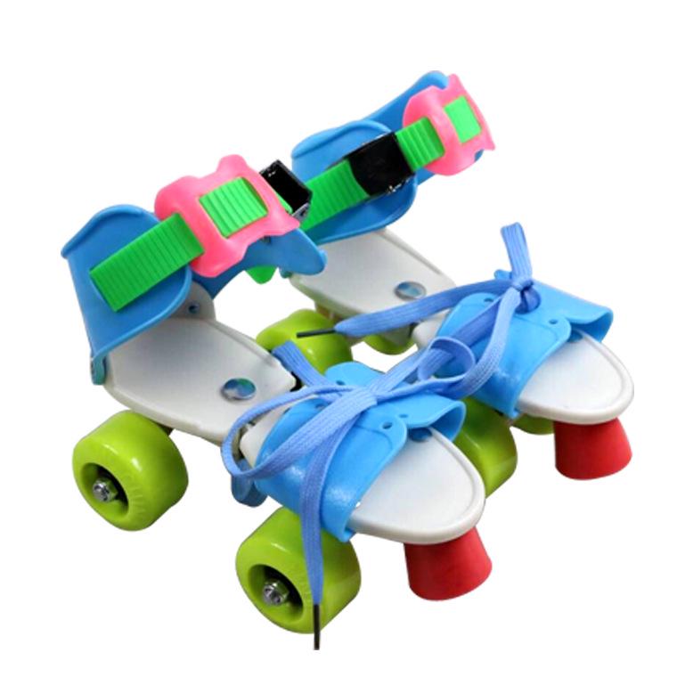 Children's Double-Row Four-Wheel Roller Skates with Protective Gear