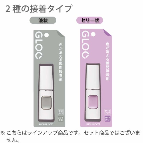 KOKUYO Instant Adhesive GLOO Liquid Color Disappears 2g Ta-G500 White Body Size: H26xW26xD95mm/Liquid/41g