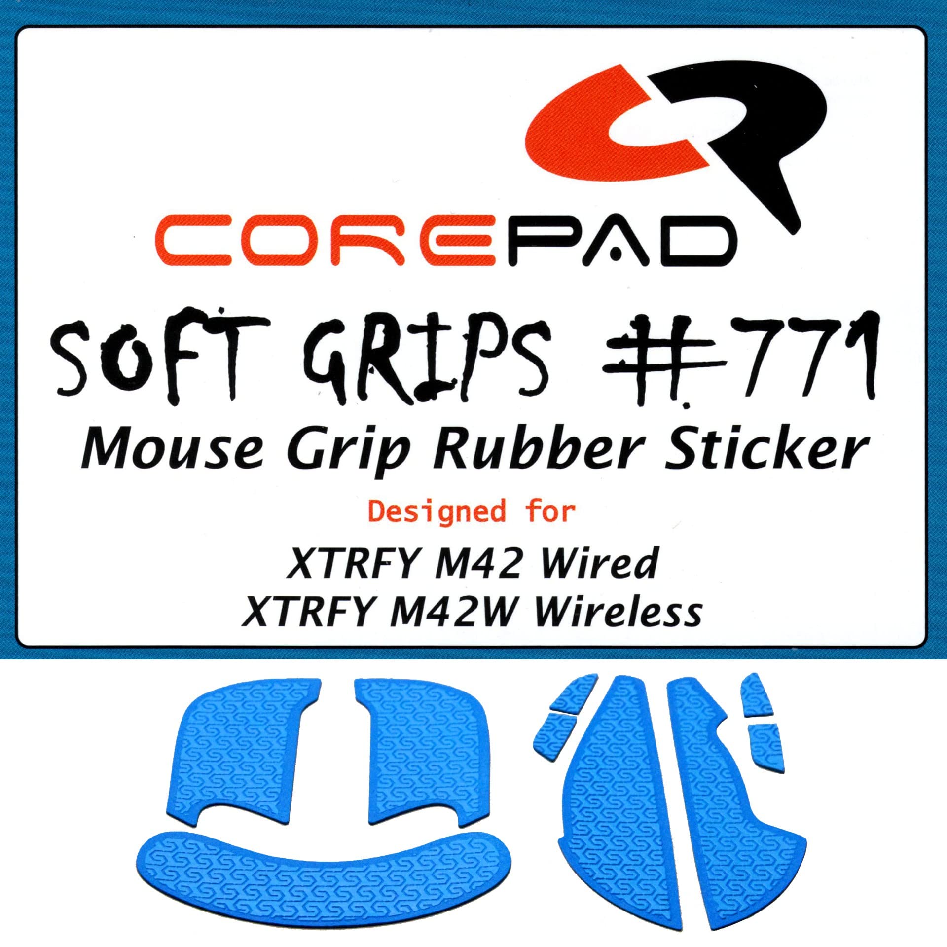 

Corepad Soft Grips XTRFY M42 Wired M42W Wireless Grip 1set / [] (Blue) синій
