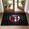 Bologna FC Design Crystal Velvet Rug Soft Decorative Mat for Bedroom Entrance
