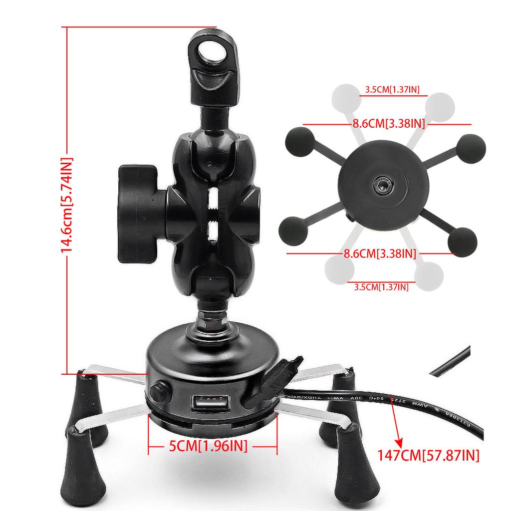 Držák mobilního telefonu na motocykl slitina hliníku 3,5-6 palců držák telefonu do auta držák na řídítka