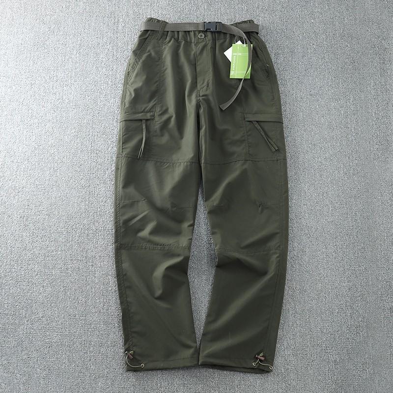 Spring Summer Autumn Winter Waterproof Warm Fleece Cargo Pants Men Winter Outdoor Plus Velvet Pockets Loose Straight Casual Overall Trousers