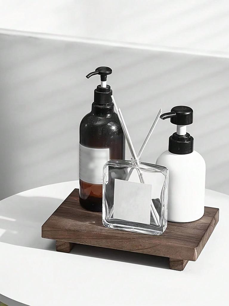 Wooden Vanity Tray, Bathroom Countertop Organizer Display Tray, Handmade With Natural Pattern Design, Suitable For Home Decor,Christmas