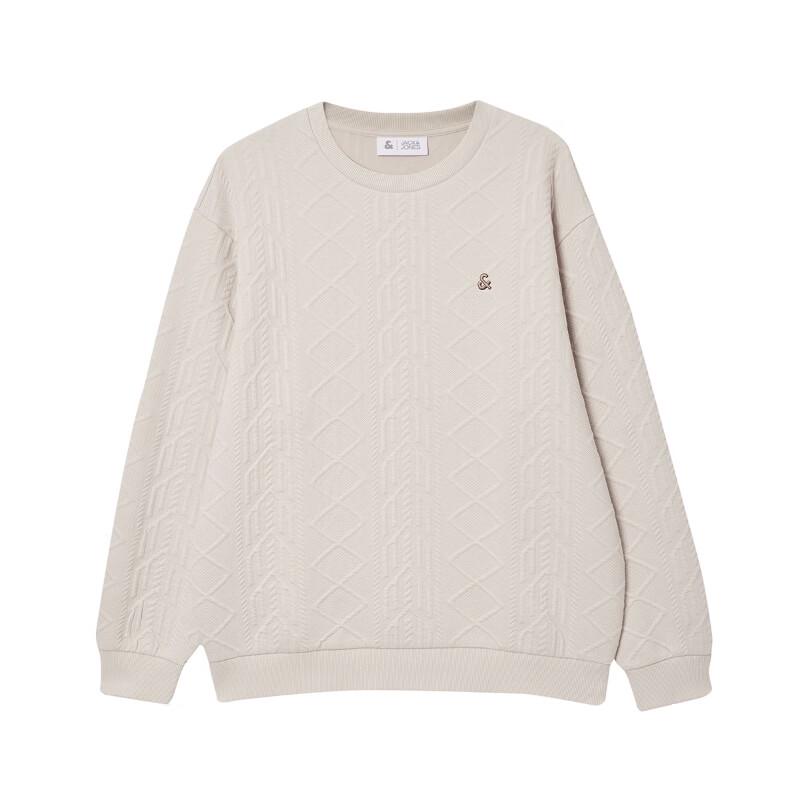 Jack&Jones Men's Autumn Textured Jacquard Crew Neck Sweatshirt