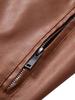 Men's Trendy PU Leather Motorcycle Jacket - Cross-Collar, Korean Style, Casual Spring/Autumn Coat
