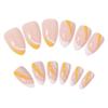 French False Nail White Orange Color Matching Wear Nail Art Finished Product Fake Nail Art Patch Nail Patch Nail Patch Nail Patch Nail Patch