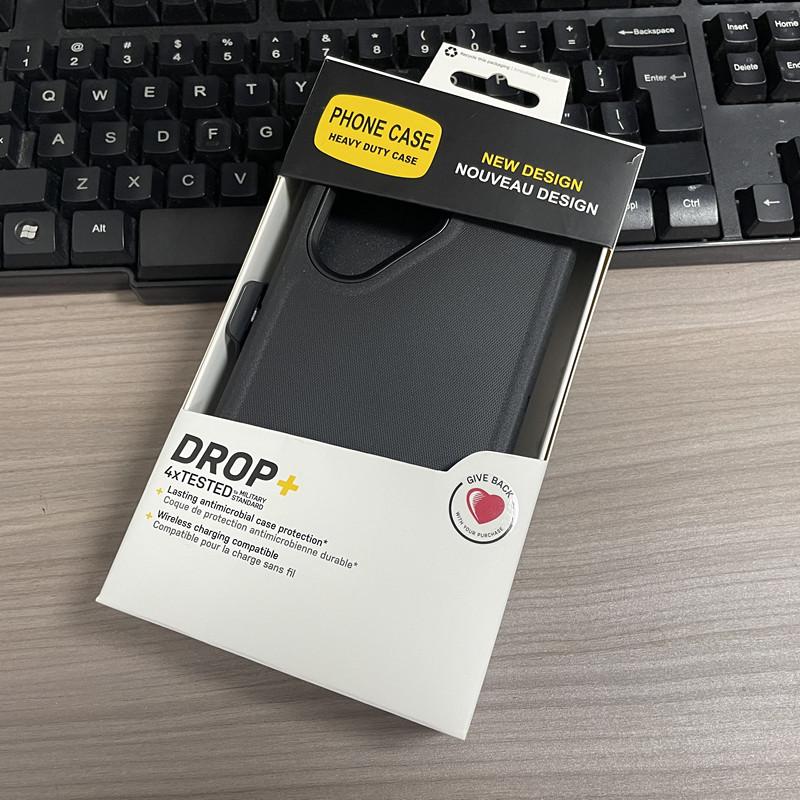 For Samsung S25 Ultra Otter Mechanical Type Defender Box Case for Official Galaxy S24 S21 S22Plus S23 with Clip Bracket Package