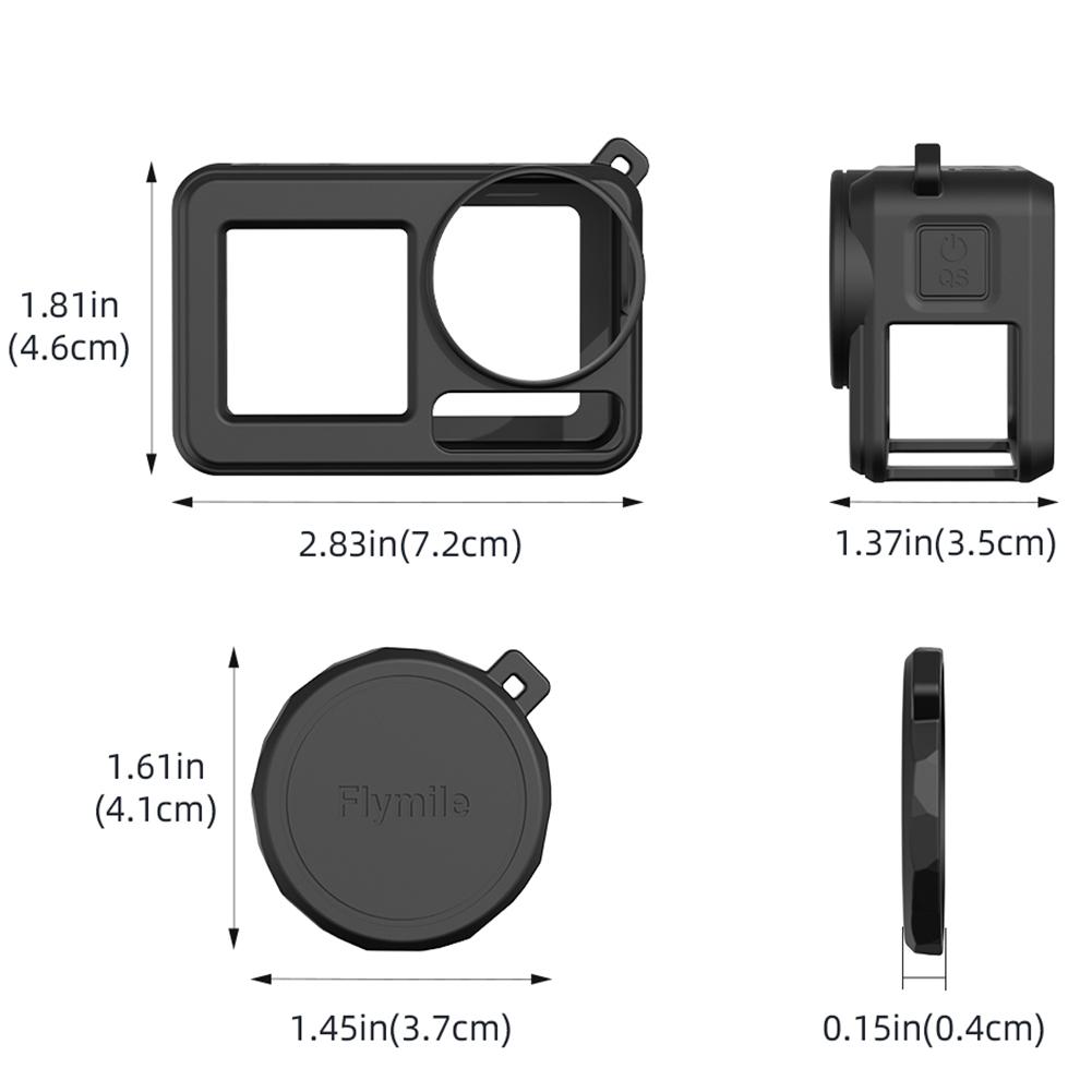 Pro DJI Osmo Action 5 Pro Silikonové ochranné pouzdro a chrániče obrazovky a Krytka Len pro příslušenství DJI Action 3 4 5 Pro