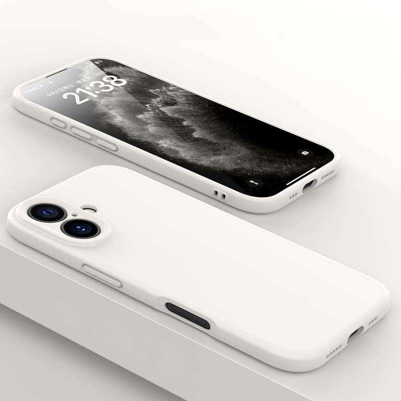 Luxury Liquid Silicone Shockproof Soft Phone Case For iPhone 16 15 14 13 Pro Max 16Pro 15Pro 14Pro 16 Plus Lens Protective Cover