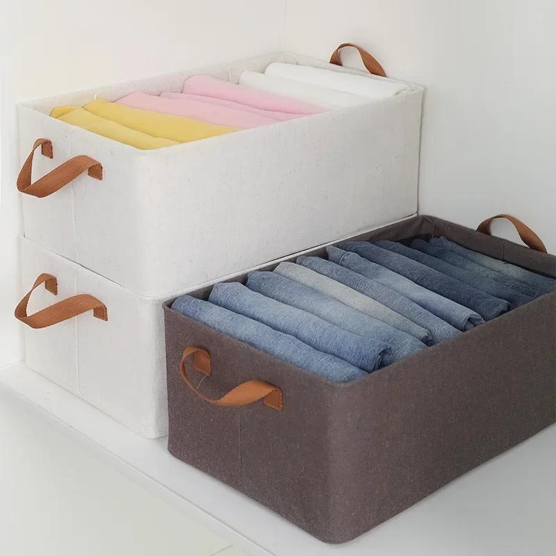 Storage Box For Clothes Washable Folding Drawer Type Household Clothes And Trousers Organizing Wardrobe, Storage Basket