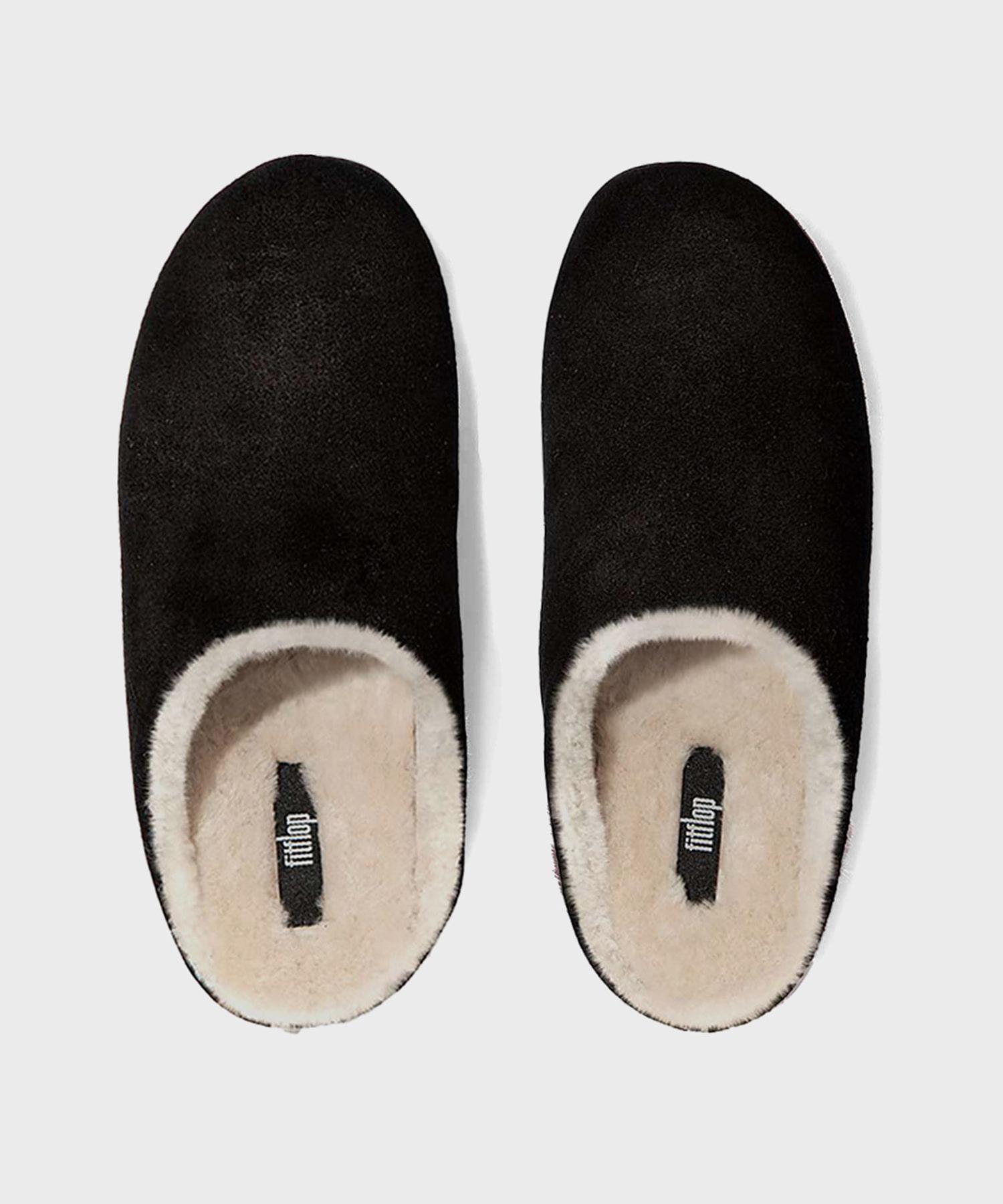 Fitflop Chrissy Shearling Ugg Slippers Black