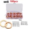 Copper Washer Flat Ring Seal Gasket Set High Hardness
