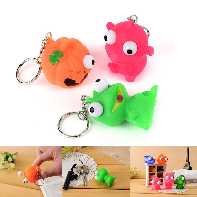 Luggage & Bags Original 1pc Mini Animal Anti Stress Ball For Bag Accessories Fun Antistress Extruding Big Raised Eyes Doll Squeezing Pandent