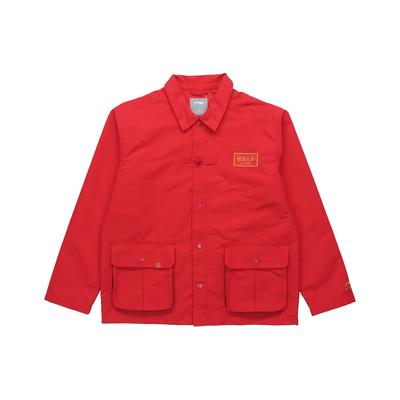 Li Ning Embroidered Pattern Polo Collar Long Sleeve Jacket Men Jacket AFDR015-2
