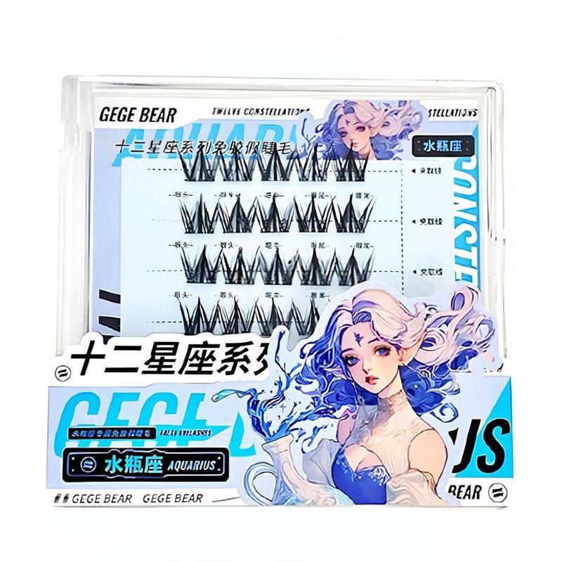 Gege Bear - Twelve Constellations Glue Free False Eyelashes - Aquarius