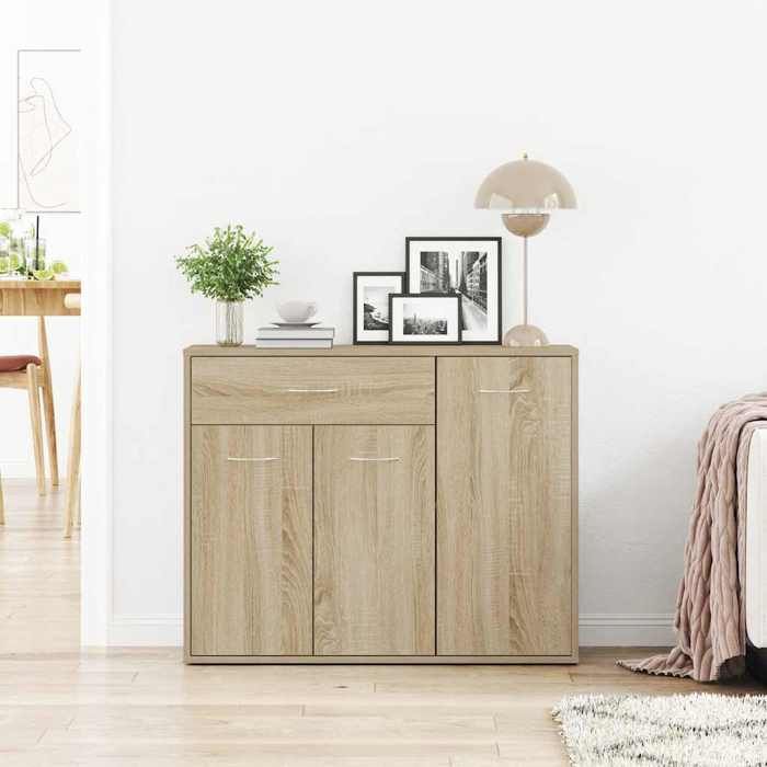 VidaXL Buffet Chêne sonoma 88x30x70 cm Bois d'ingénierie 800678