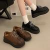 [Youshilai] Retro Platform Fashion Small Leather Shoes Women's 2025 Autumn New Small Muffin Versatile Single Shoes