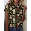 3D Print Women Round Neck Short Sleeve T Shirt Tees Harajuku Y2K Top Female Clothing