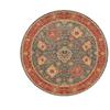 Ethnic Round Carpet: Non-slip, Wear-resistant Crystal Velvet Bedside Rug for Cool Comfort