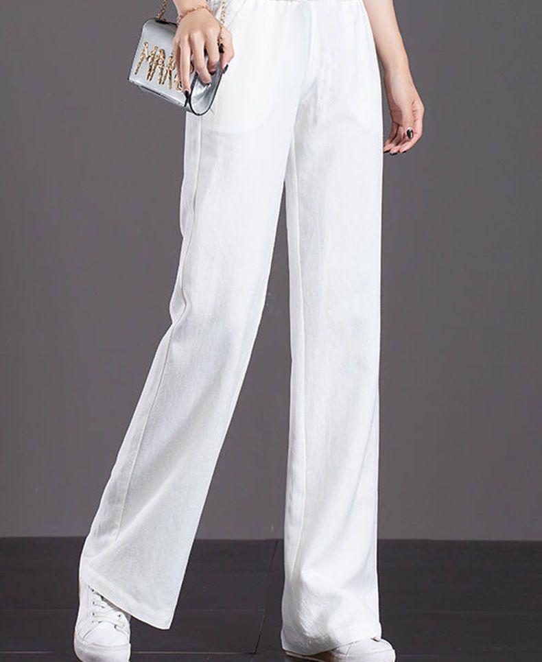Pure Cotton High-Waisted Wide-Leg Pants for Women, Loose Drapey Fit, Perfect for Spring/Summer 2026.