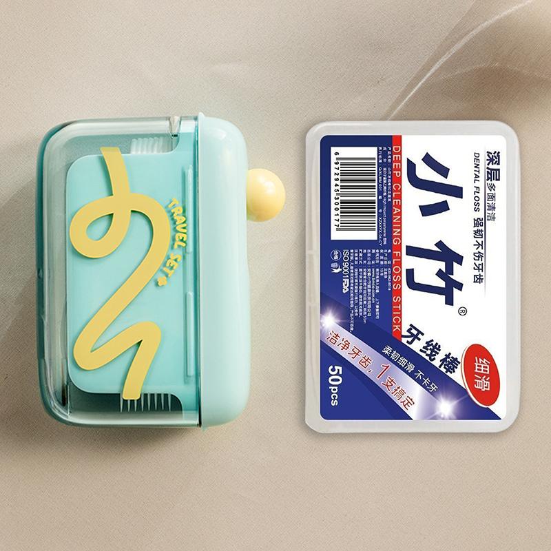

Portable Carry-On Dental Floss Dispenser Containing Floss Dental Floss Storage Box Auto Refillable Oral Hygiene Care Floss Pick