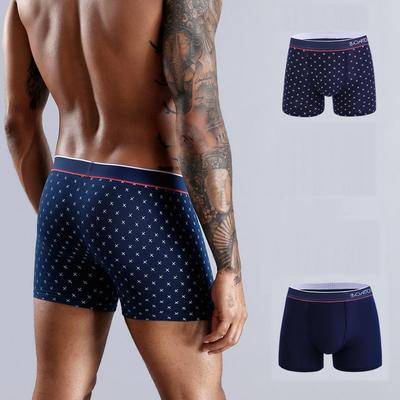 2Pcs Sexy Männer Höschen Baumwolle Boxer Für Männer Unterwäsche Shorts Drucken Mann Unterhose Große Größe