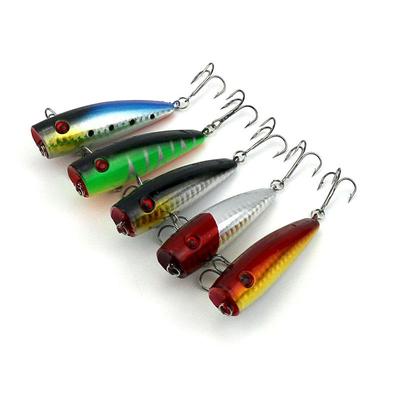 1pc 9g/7cm Popper Fishing Lure Lifelike Bass Trout Plastic Hard Bait for Fishing