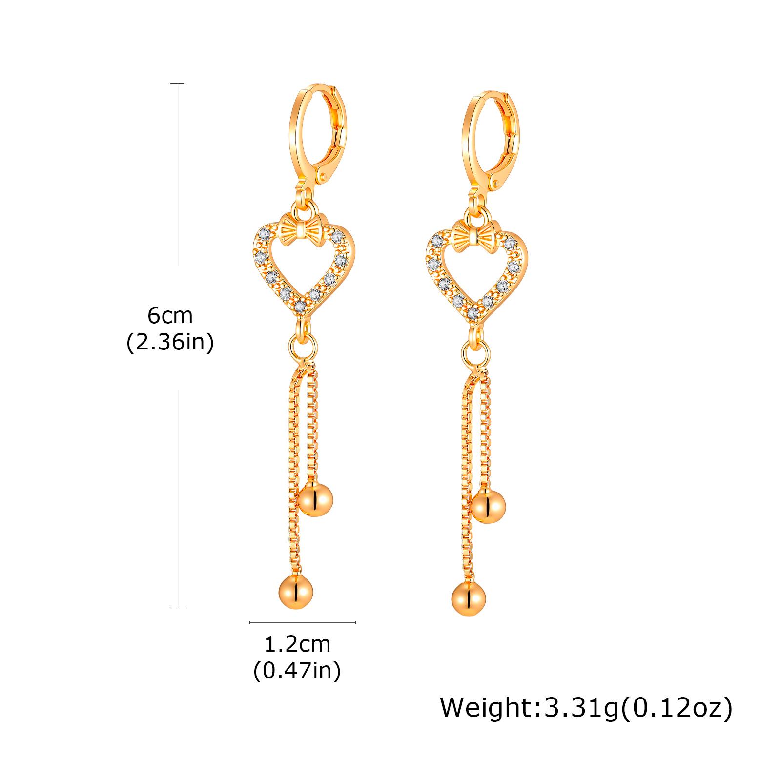 Vnox Luxury Zirconia Butterfly Tassel Drop Earrings for Women Trendy Hollow  Heart Bow Tassel Dangle Earrings Wedding Jewelry