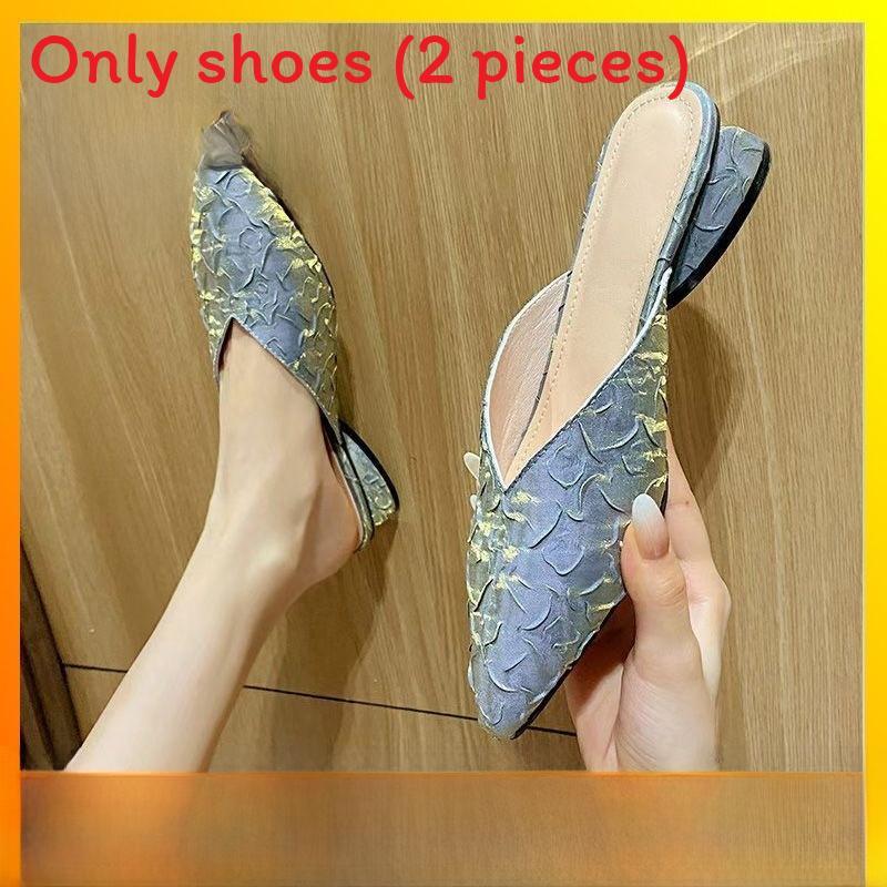 Hanbok Style Slingback Mules With Pu Material For Summer Casual Wear