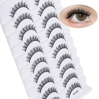 10 Paar Vollstreifen Falsche Wimpern Handgemacht Natürliche Lange 3D Faux Nerz Wimpern Tierversuchsfrei Augen Make-up Werkzeuge Wimpernverlängerung