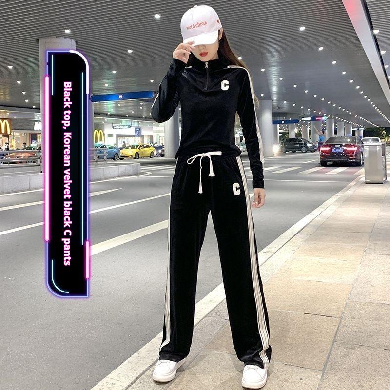 Square Dance Gold Velvet Suit Spring and Autumn New Team Gymnastics for Workout and Dance Clothes