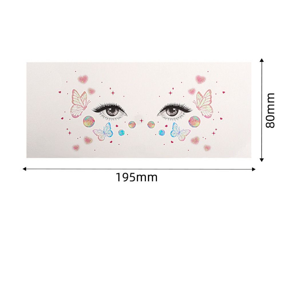 5PCS Waterproof Temporary Tattoo Glitter Star Glitter Tattoo Sticker  For Women Girl