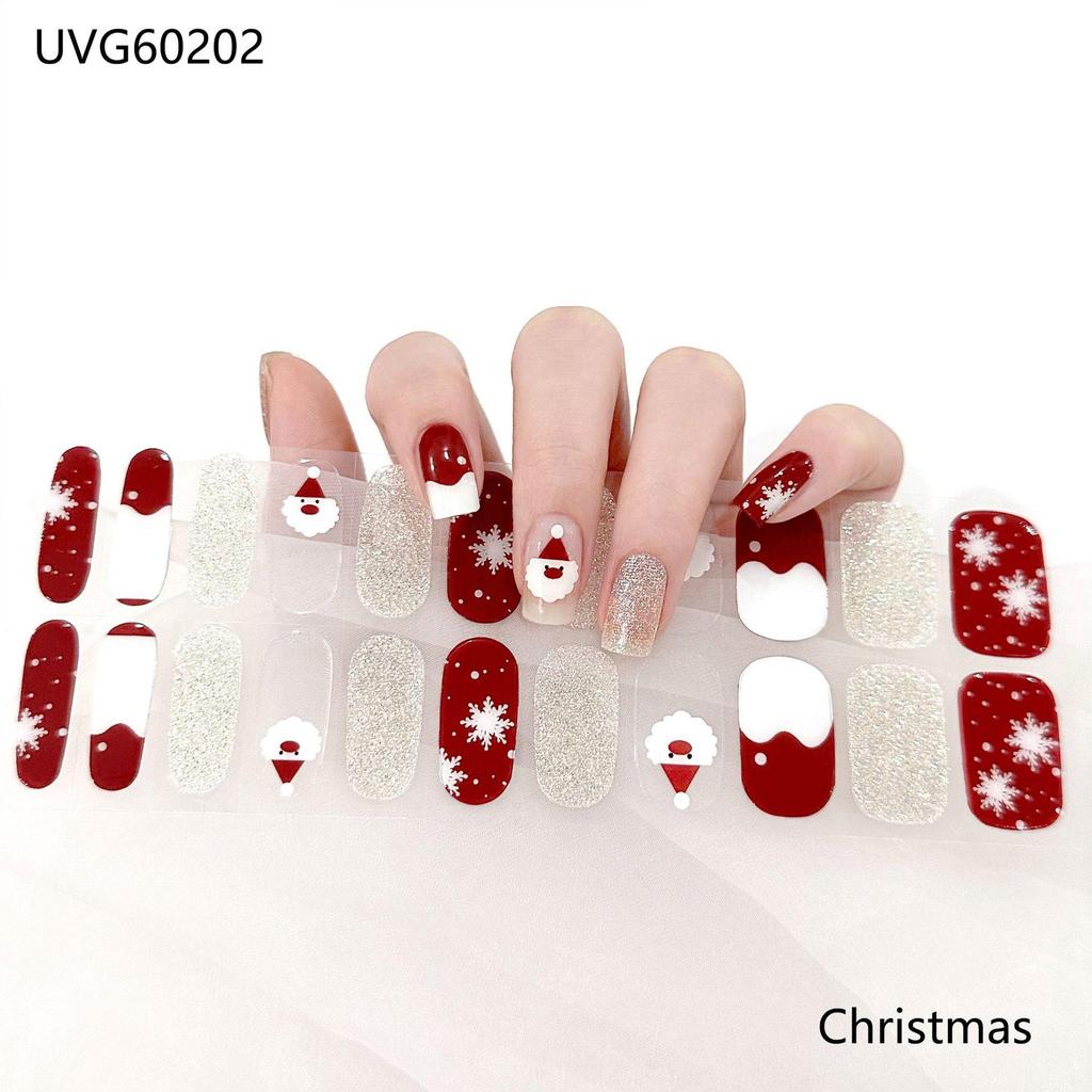 Transparent Nude UV Gel Nail Art Stickers: Semi-Cured, Semi-Baked Manicure Sheets