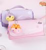 Double Layer Heart Canvas Pencil Case for Primary School Students