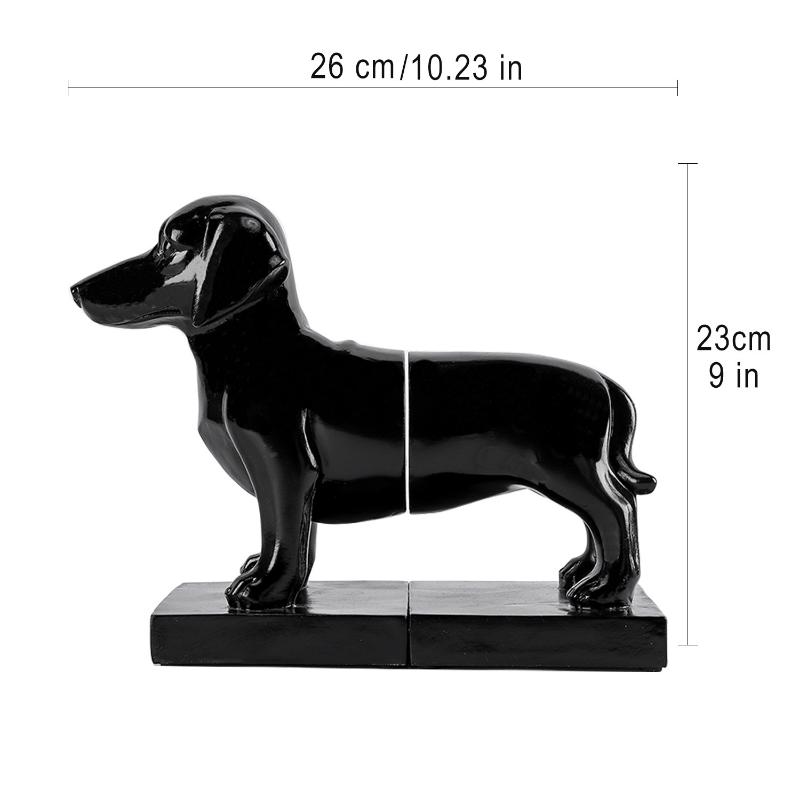 Fake Books Luxury Decoration Dachshund Sculpture Animal Office Desk Decorative Bookend Book Accessories Luxury Decorative Book