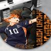 1pc Haikyuu Shoyo Hinata Round Carpet - Anime Design Chair Mat, Non-Slip Rug for Office, Home Decor, Living Room