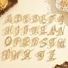 2Pcs  Full  Encrusted Gold And Silver Alphabet Letter Brooches Pins Minimalist Clothing Jewelry Accessory