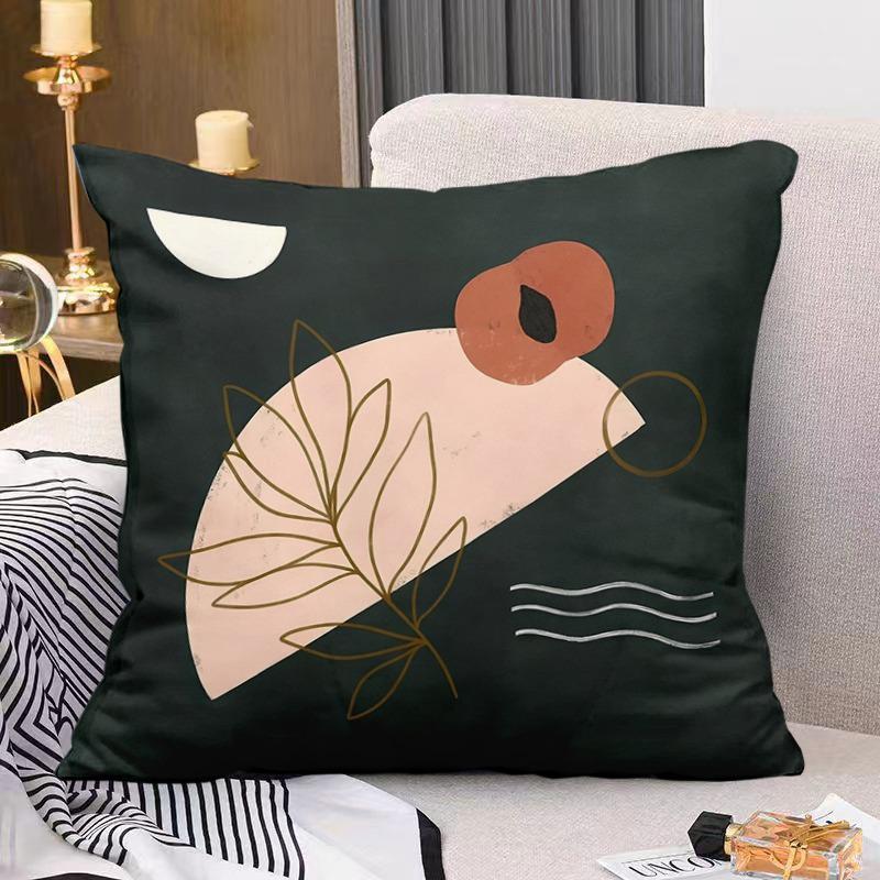 Artistic Floral Print Decorative Pillowcase Bedroom Living Room Square Cushion Pillowcase