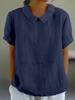 Casual Cotton Short Sleeve Shirt With 3d Pattern For Summer Wear