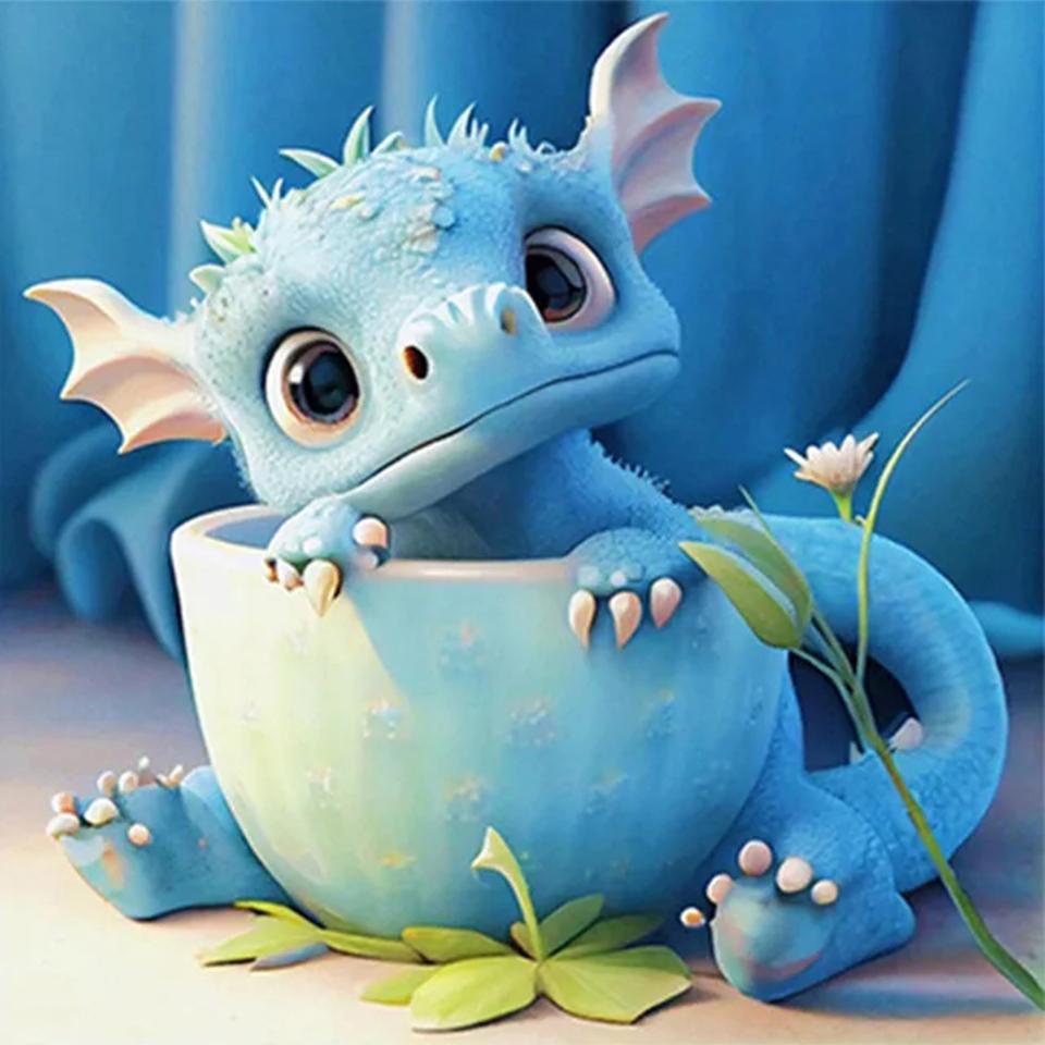 5d DIYDiamond Embroidery Dragon Full Round Square Diamond Hand Crafts Painting Novelty 2024 Animal Embroidery Home Decoration